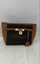 Load image into Gallery viewer, Michael Kors Womens Hamilton Brown Black Monogram Detachable Strap Messenger Bag