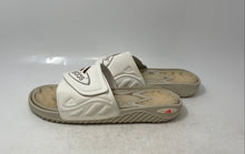 Load image into Gallery viewer, Adidas Mens Reptossage White Leather Open Toe Slip-On Slide Sandals Size 9