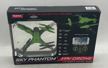 Load image into Gallery viewer, Syma Sky Phantom FPV Green Drone 4 CH Remote Control Drone Untested