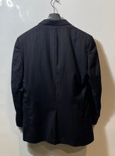 Load image into Gallery viewer, Jos A. Bank Mens Black Pinstripe Wool Long Sleeve Two-Button Blazer Size 43R