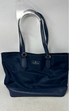 Load image into Gallery viewer, London Fog Womens Navy Blue Inner Pockets Double Handle Zipper Tote Purse