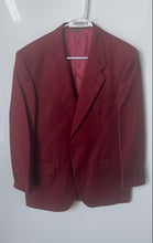 Load image into Gallery viewer, Zanella Mens Purple Wool Long Sleeve Notch Lapel Two-Button Blazer Size 36