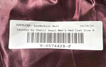 Load image into Gallery viewer, Laundry By Shelli Segal Mens Red Full Zip Pockets Hooded Puffer Jacket Size M