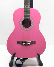 Load image into Gallery viewer, Delentante Daisy Rock Pink 6 String Right Handed Beginner Acoustic Guitar