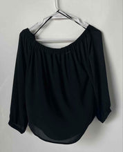 Load image into Gallery viewer, Express Womens Black Long Sleeve Off-The-Shoulder Blouse Top Size Small
