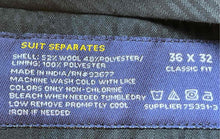 Load image into Gallery viewer, Stafford Tailored Culture Mens Gray 2-Piece Suit Size Blazer 42L Pants 36x32