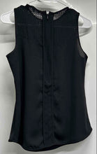 Load image into Gallery viewer, Banana Republic Womens Black Perforated Round Neck Back Zip Tank Top Size XS