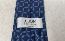 Load image into Gallery viewer, Armani Collezioni Mens Multicolor Geometric Print Silk Adjustable Designer Tie