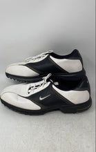 Load image into Gallery viewer, Nike Mens Heritage 418624-101 White Black Leather Lace-Up Golf Shoes Size 11