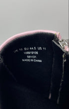 Load image into Gallery viewer, Asos Womens Pink Leather Side Zip Round Toe Block Heel Ankle Booties Size 11