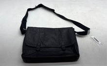 Load image into Gallery viewer, Cole Haan Mens Black Leather Inner Pocket Magnetic Medium Travel Briefcase