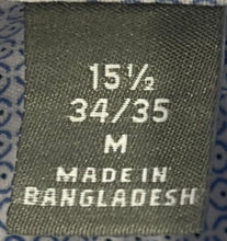Load image into Gallery viewer, Michael Kors Mens Blue Geometric Print Slim Fit Dress Shirt Size M 15.5 34/35