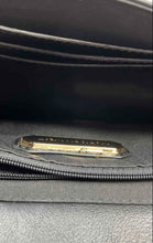 Load image into Gallery viewer, Madison West Womens Black Gold Faux Leather Chain Strap Braided Crossbody Purse
