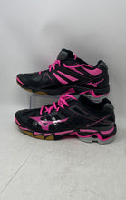Load image into Gallery viewer, Mizuno Womens Wave Lightning RX3 430168.9013 Black Pink Volleyball Shoes Sz 11.5