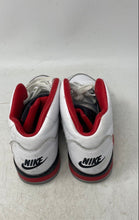 Load image into Gallery viewer, Nike Boys Air Jordan 5 HQ7979-101 White Red Leather Basketball Shoes Size 2.5Y