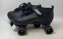 Load image into Gallery viewer, Vintage Chicago Bullet Mens Black Leather Lace-Up Quad Roller Skates Size 11