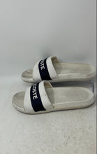 Load image into Gallery viewer, Lacoste Womens Croco 7-41CFA0011042 White Slip-On Open Toe Slide Sandals Size 8