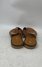 Load image into Gallery viewer, Toscanella Womens Brown Leather Side Buckle Luxury Thong Sandals Size 9.5