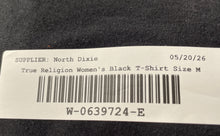 Load image into Gallery viewer, True Religion Womens Black Short Sleeve Pullover T-Shirt Size Medium