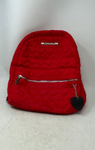 Load image into Gallery viewer, Betsey Johnson Womens Red Heart Quilted Adjustable Shoulder Strap Backpack