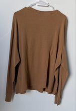 Load image into Gallery viewer, Lacoste Mens Brown Waffle Knit Thermal Long Sleeve Lounge Sleepshirt Size XXL