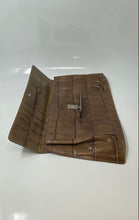 Load image into Gallery viewer, Ann Taylor Womens Brown Animal Print Inner Pockets Clutch Purse