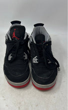 Load image into Gallery viewer, Nike Kids Air Jordan 4 Retro 408452-060 Black Lace-Up Sneakers Shoes Size 6.5Y