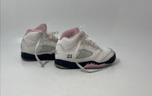 Load image into Gallery viewer, Nike Kids Air Jordan 5 Retro White Pink Black Leather Sneakers Shoes Size 11C