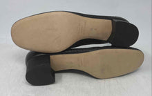 Load image into Gallery viewer, Sesto Meucci Womens Black Leather Slip-On Block Pump Heels Size 10M