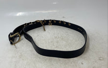 Load image into Gallery viewer, Zara Womens Black Faux Leather Grupo Inditex Fashion Belt With Gold Accessories