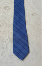 Load image into Gallery viewer, Banana Republic Mens Blue Plaid Print Keeper Loop Adjustable Pointed Tie