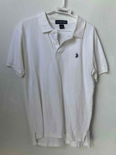 Load image into Gallery viewer, U.S. Polo Assn. Mens White Cotton Spread Collar Short Sleeve Polo Shirt Size M