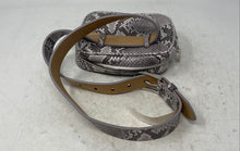 Load image into Gallery viewer, Calvin Klein Womens Gray White Snakeskin Leather Adjustable Strap Fanny Bag