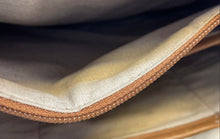 Load image into Gallery viewer, Michael Kors Womens Beige And Brown Zipper Adjustable Strap Crossbody Handbag