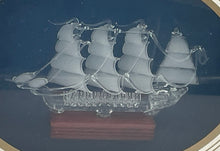 Load image into Gallery viewer, USS Constitution 1797 Cutty Sark Glass Made Boat Clipper Nautical Shadow Box