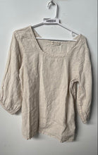 Load image into Gallery viewer, Terzo Millennio Womens Beige 3/4 Sleeve Round Neck Blouse Top Size Large