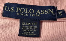 Load image into Gallery viewer, U.S. Polo Assn. Mens Pink Cotton Slim Fit Button Front Polo Shirt Size Small