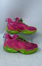 Load image into Gallery viewer, Under Armour Boys Curry 13 6014870-694 Pink Green Lace-Up Sneakers Shoes Size 4Y