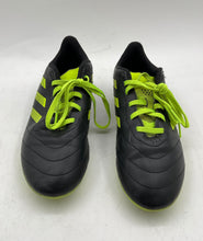 Load image into Gallery viewer, Adidas Boys Goletto VIII Black Green Leather Lace-Up Football Cleats Shoes Sz 4