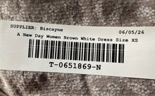 Load image into Gallery viewer, A New Day Womens Brown White Leopard Print V-Neck A-Line Dress Size XS