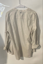 Load image into Gallery viewer, Contemporary Collection Womens Beige Striped Print Button-Up Shirt Size L