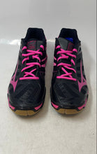 Load image into Gallery viewer, Mizuno Womens Wave Lightning Rx3 Black Pink Lace-Up Sneaker Shoes Size 11.5