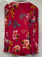 Load image into Gallery viewer, Loft Womens Multicolor Floral Long Sleeve V-Neck Pullover Blouse Top Size XL