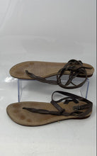 Load image into Gallery viewer, UGG Womens Brown Leather Open Toe Ankle Strap Buckle Thong Sandals Size 9