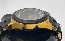 Load image into Gallery viewer, Authentic Marc by Marc Jacob Pelly Women's Gold-Tone Black Silicone Watch