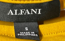 Load image into Gallery viewer, Alfani Womens Mustard 3/4 Sleeve Round Neck Regular Fit Blouse Top Size S
