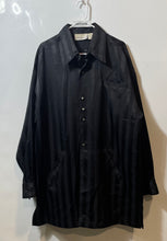 Load image into Gallery viewer, Virgola Uomo Mens Black Striped Long Sleeve Collared Button-Up Shirt Size XXL