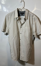 Load image into Gallery viewer, Banana Republic Mens Beige Short Sleeve Spread Collar Button-Up Shirt Size L