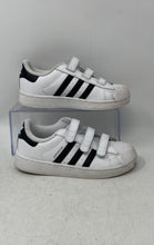 Load image into Gallery viewer, Adidas Boys Superstar 2 JI3988 White Hook And Loop Low Top Sneakers Shoes Size 1