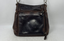 Load image into Gallery viewer, Fossil Womens Brown Inner Pockets Adjustable Strap Shoulder Crossbody Handbag